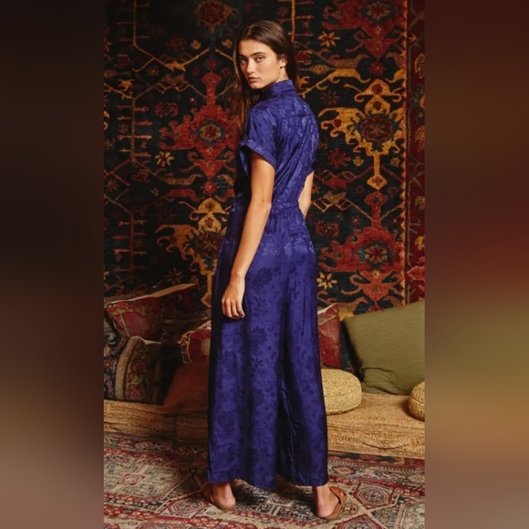 Elegant Blue Jumpsuit - Picture 4 of 6